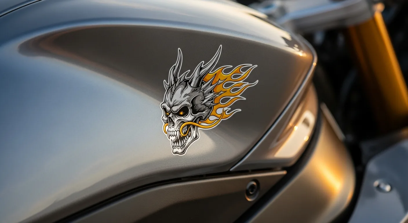 CF Moto 675 SR with dragon skull sticker